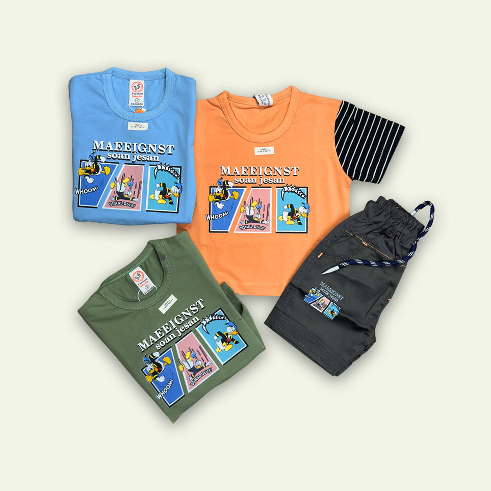 Boys 2 Tone T-Shirt with Short