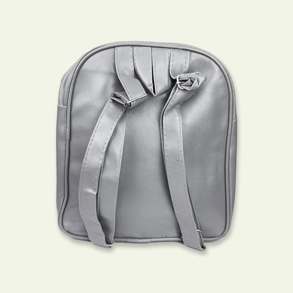 Stylish Gray Bag with Extra Pocket