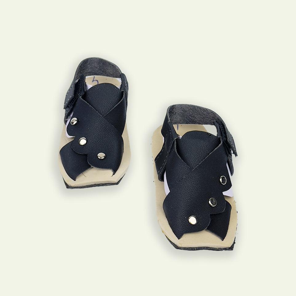 Kaptaan Sandals Black Color 2 - 6 Months