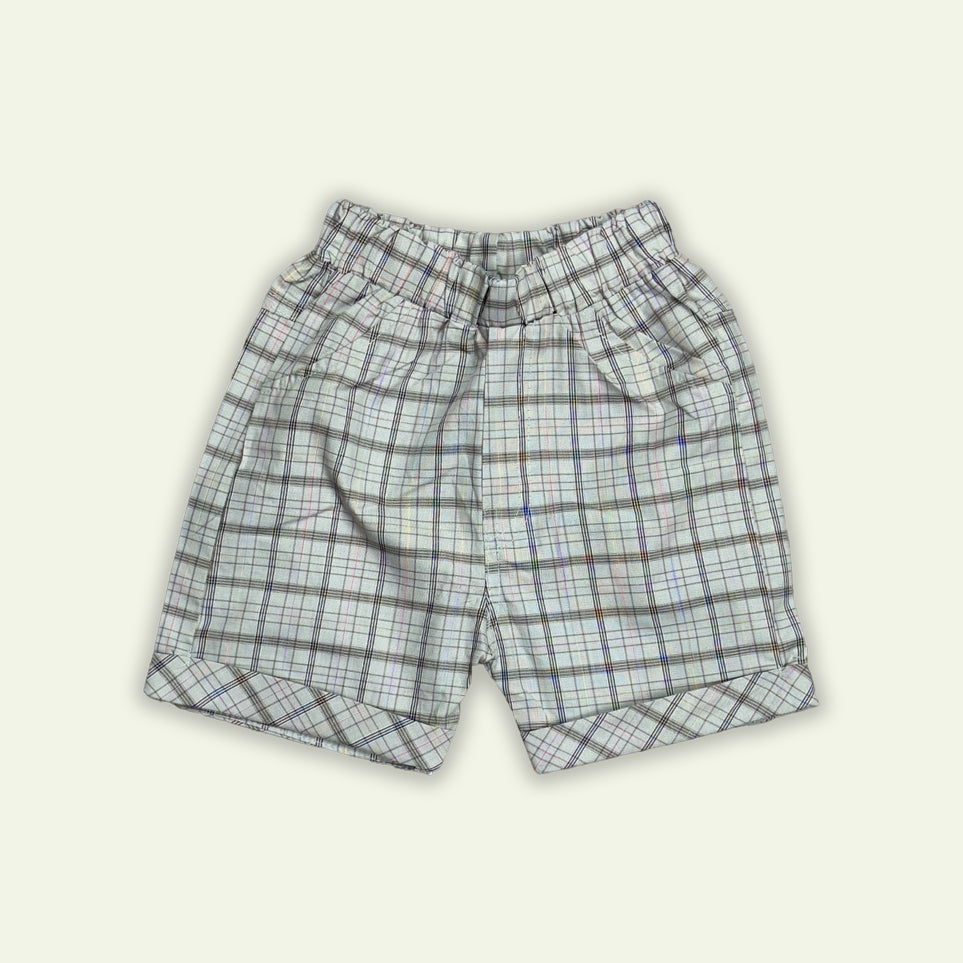 Boys Fancy Top with Shorts Yellow & Off White