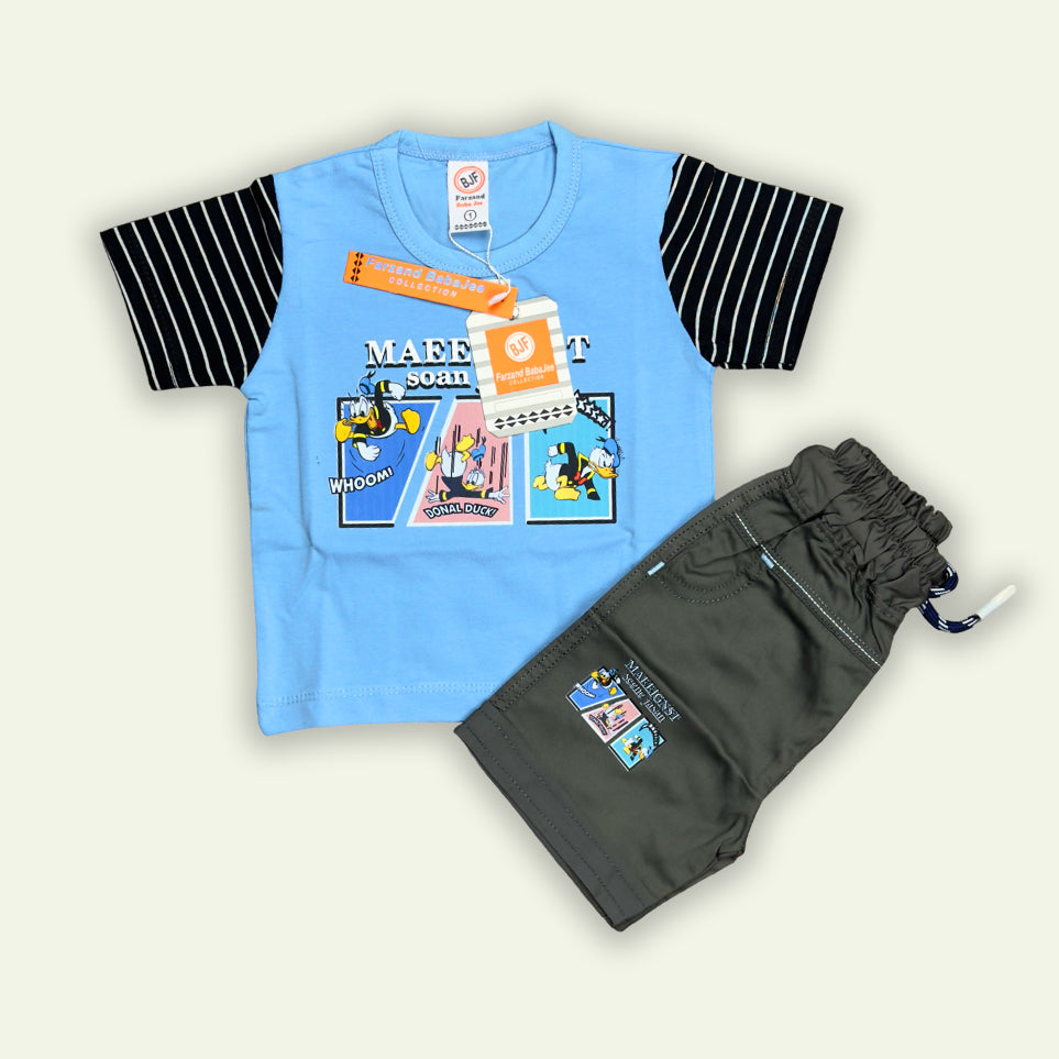 Boys 2 Tone T-Shirt with Short