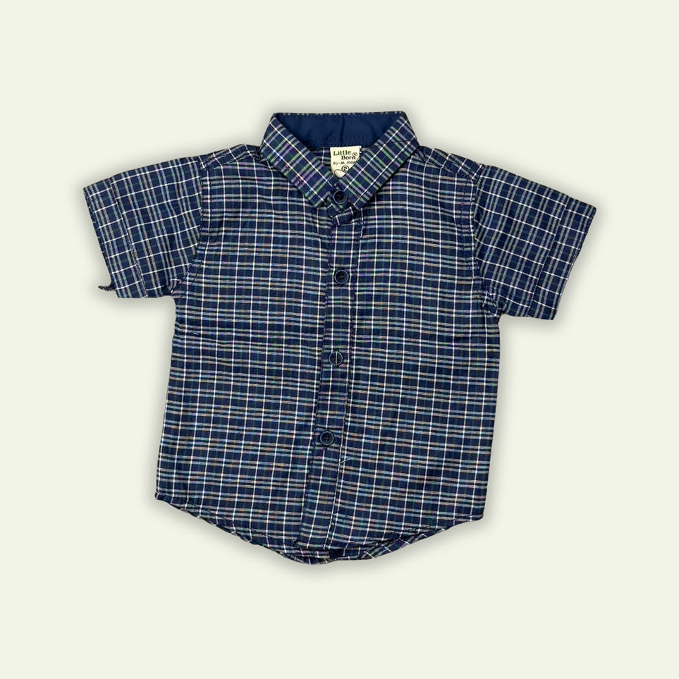 Boys 3pc Check Shirt & Coat with Denim Short