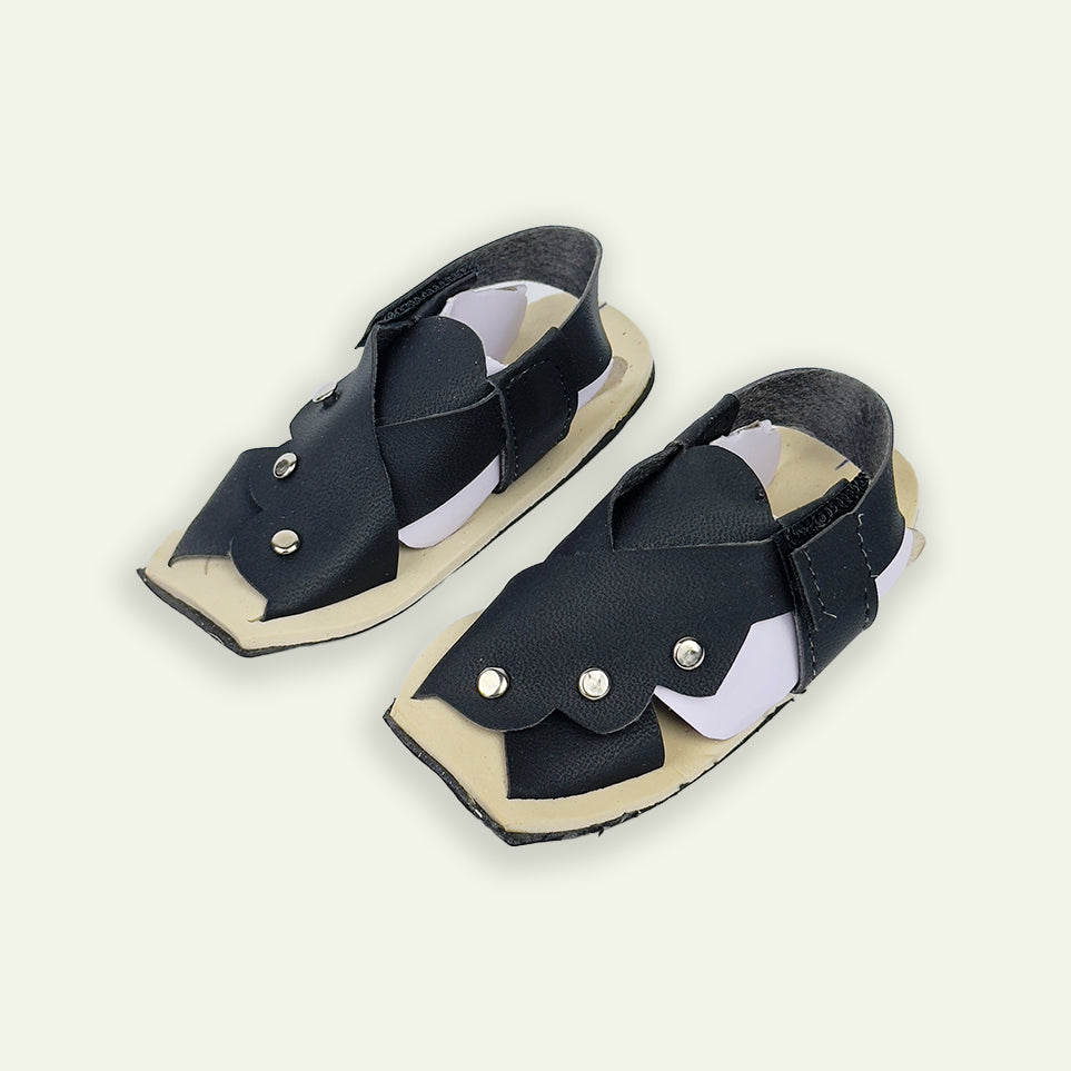 Kaptaan Sandals Black Color 2 - 6 Months
