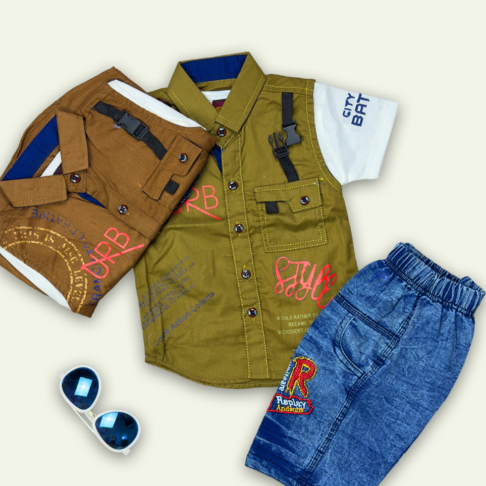 Boys Inner T-Shirt with Sando Shirt & Short