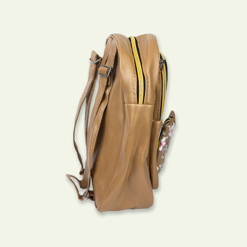 Stylish Brown Bag with Extra Pocket