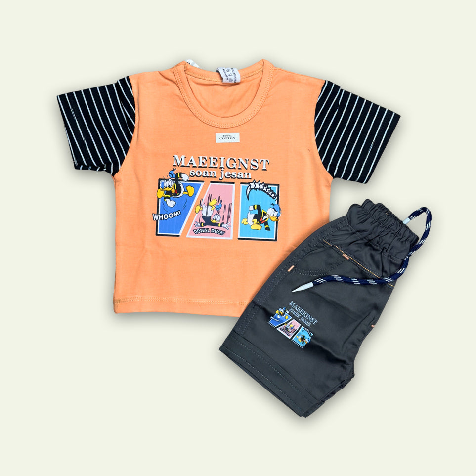 Boys 2 Tone T-Shirt with Short