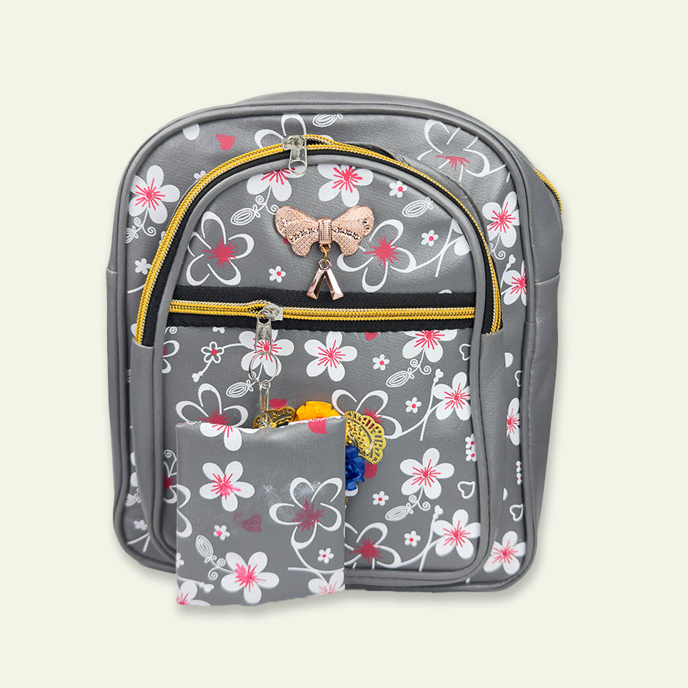 Stylish Gray Bag with Extra Pocket