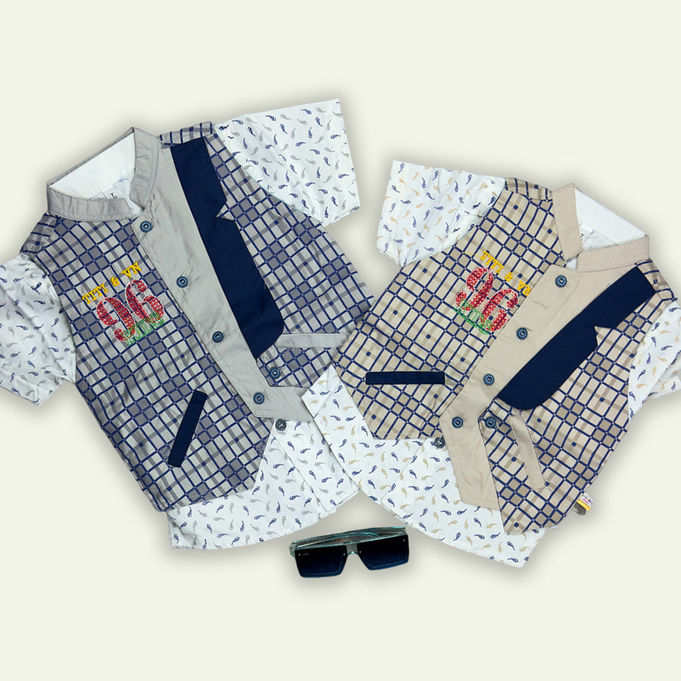 Boys 3pc Printed T-shirt with Denim Short