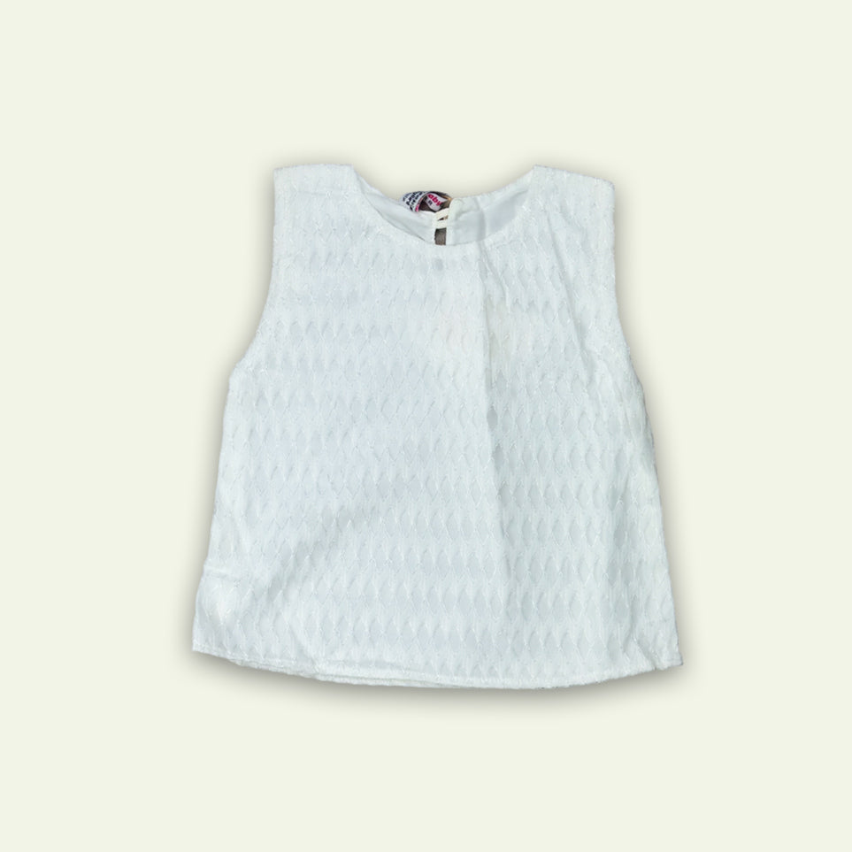 Girls 3pc Fancy Top with Plain Pajama