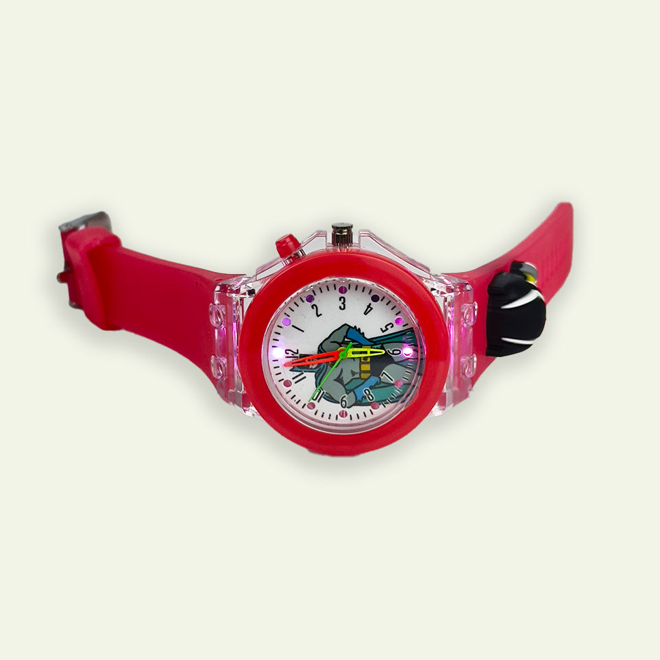 Stylish Watch for KIDS 3D Colorful Cartoon Character Wrist Watch with Glowing 7 Colors Light