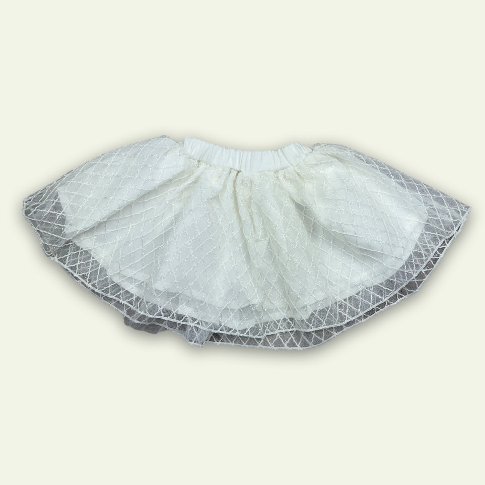 Girls Fancy Round Neck Top with Skirt