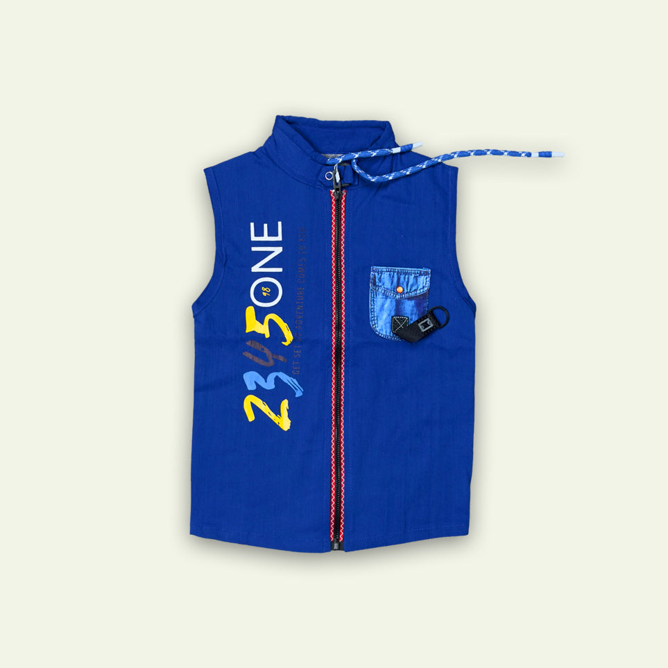 Boys 3pc T-Shirt with Sando Zipper & Short