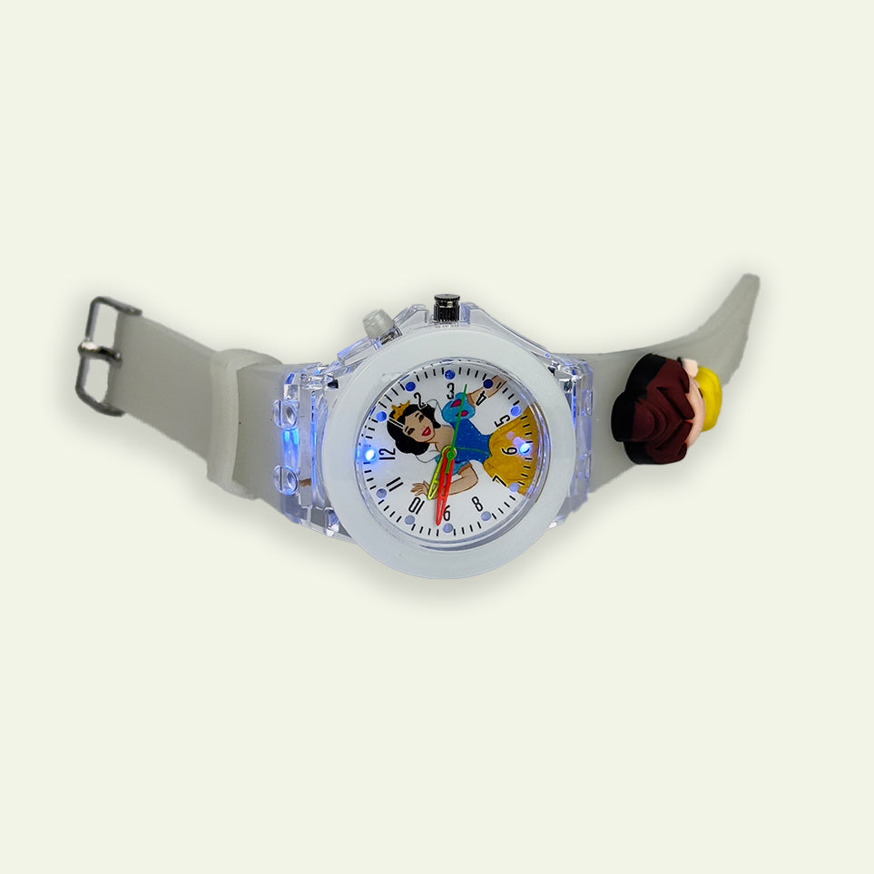 Stylish Watch for KIDS 3D Colorful Cartoon Character Wrist Watch with Glowing 7 Colors Light