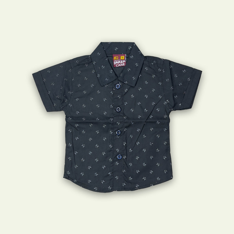 Boys Fancy 3pc Printed Shirt with Embroided Short