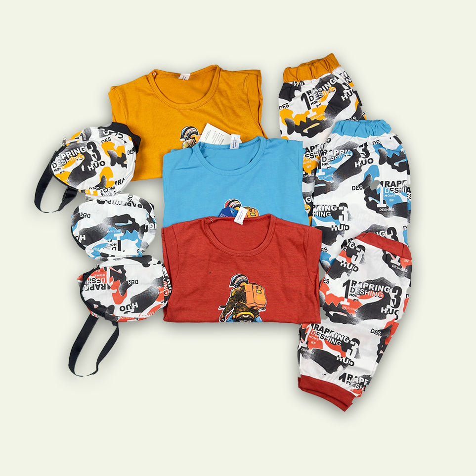 Boys Cute Sport Race Winner Suit with Free Bag