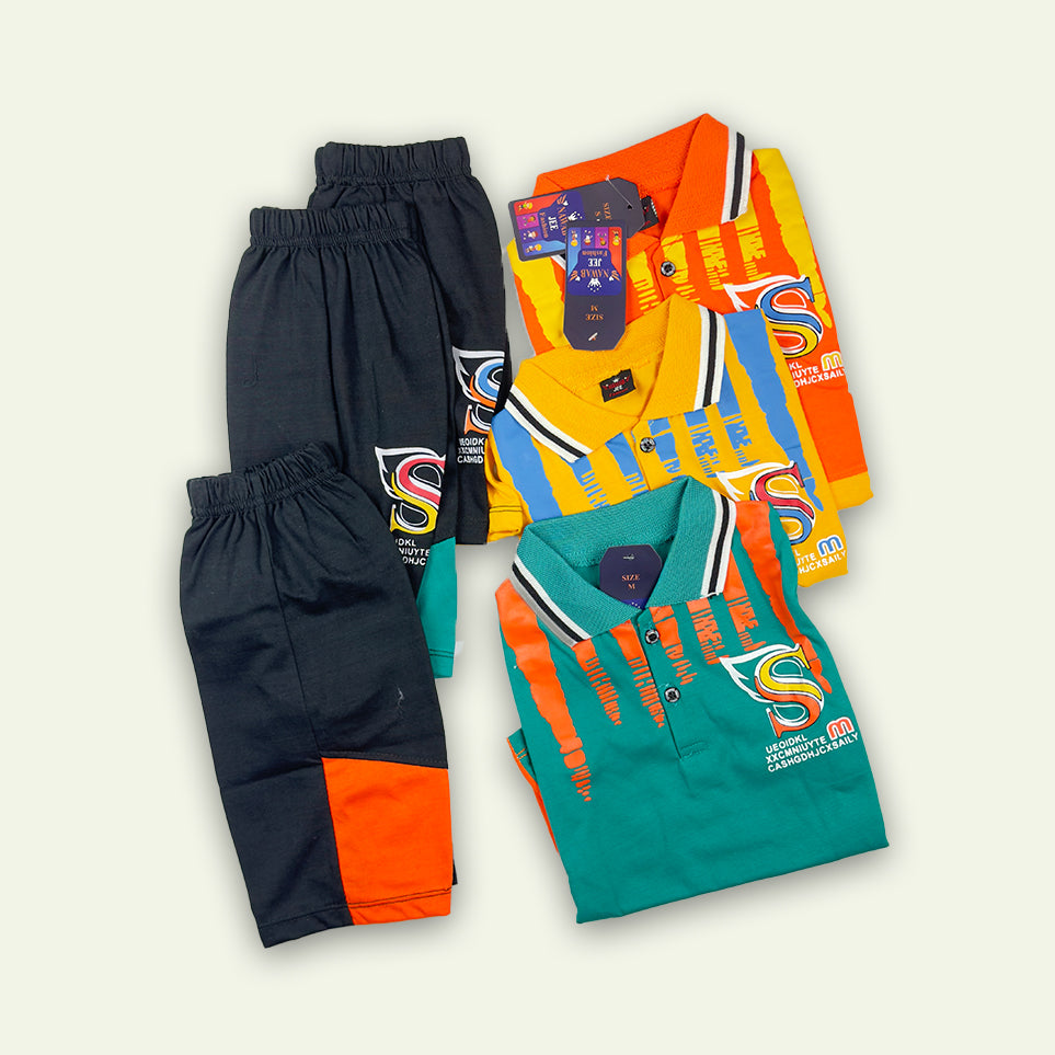 Boys Cute Colorful Polo Style Suit