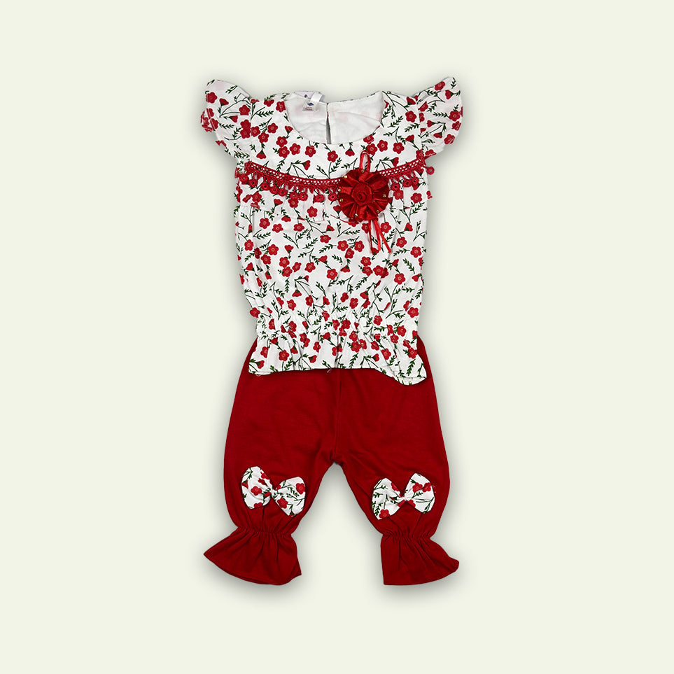 Girls Cute Floral Style Suit