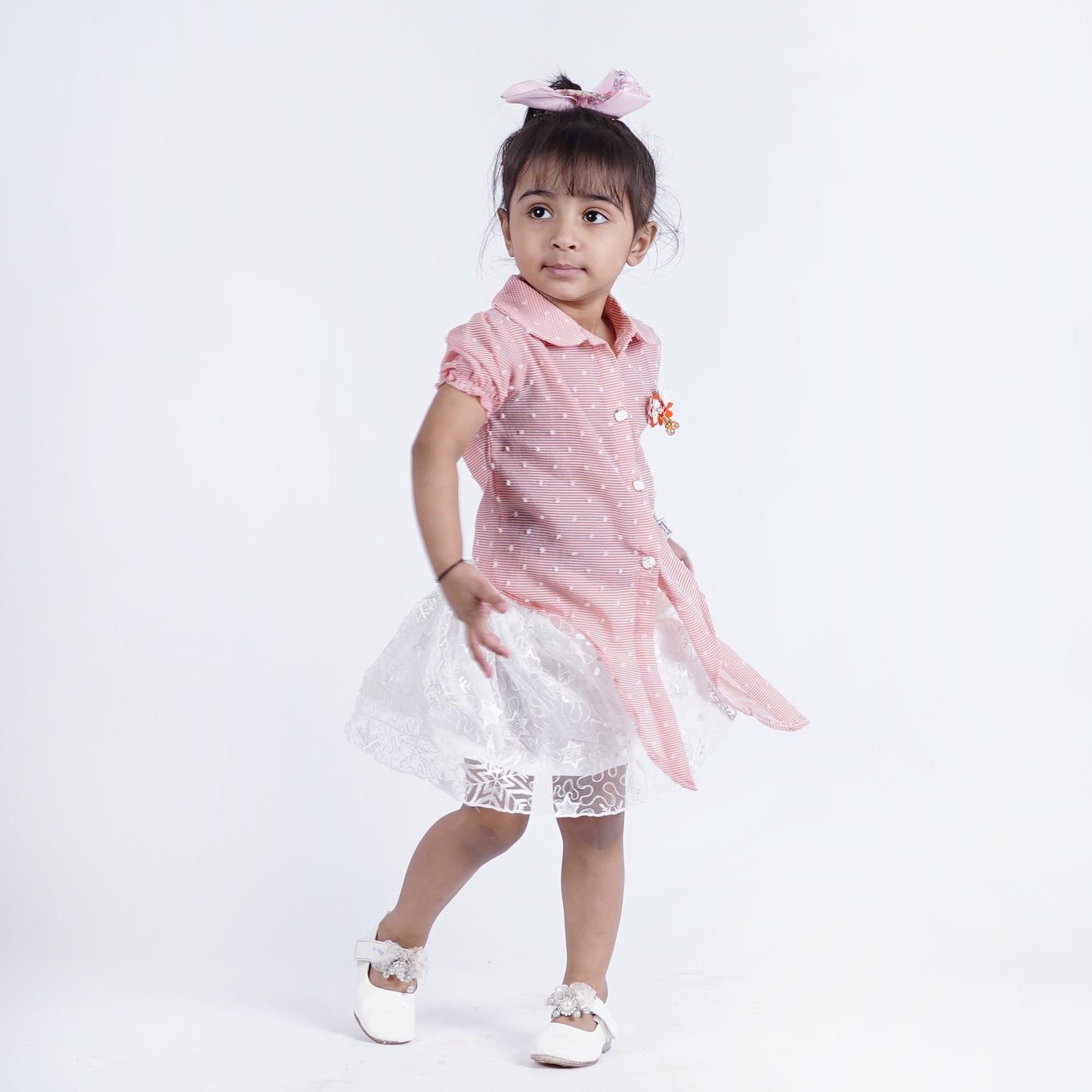 Girls Fancy Floral Bunch Shirt with Fancy Skirt