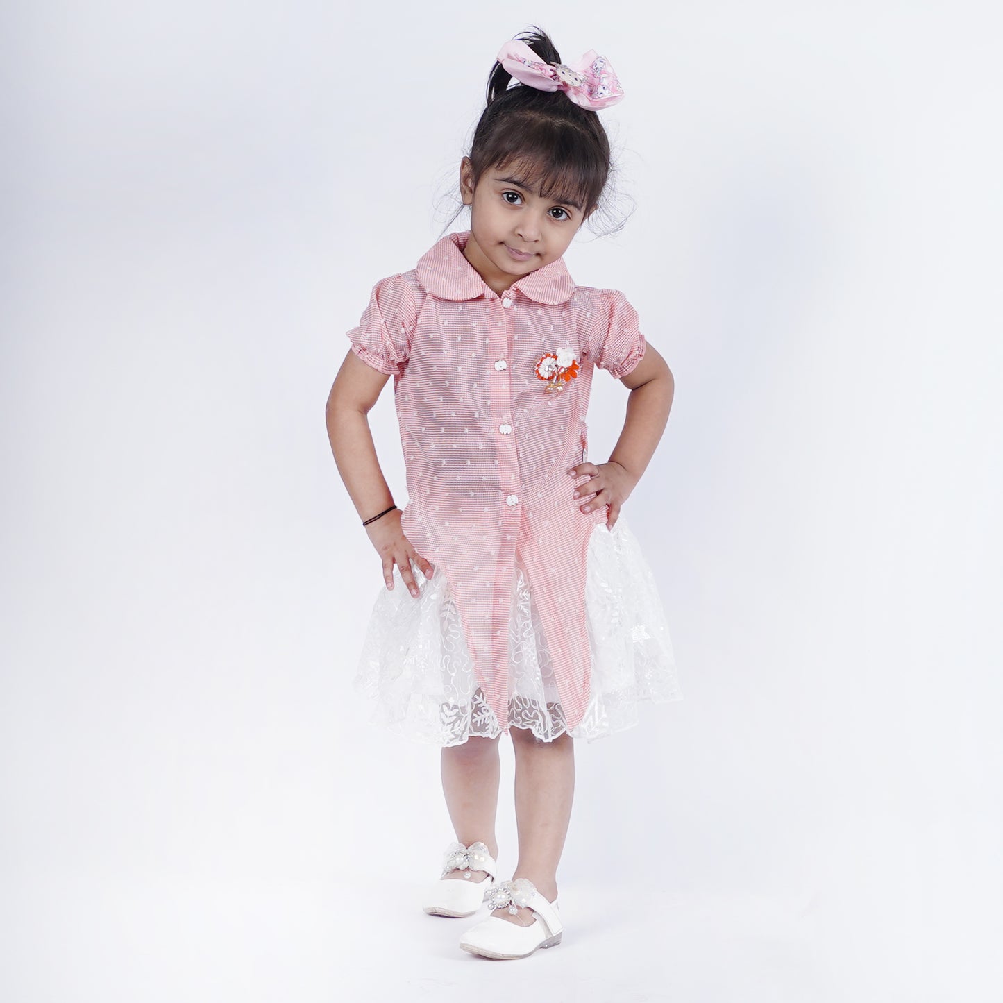 Girls Fancy Floral Bunch Shirt with Fancy Skirt