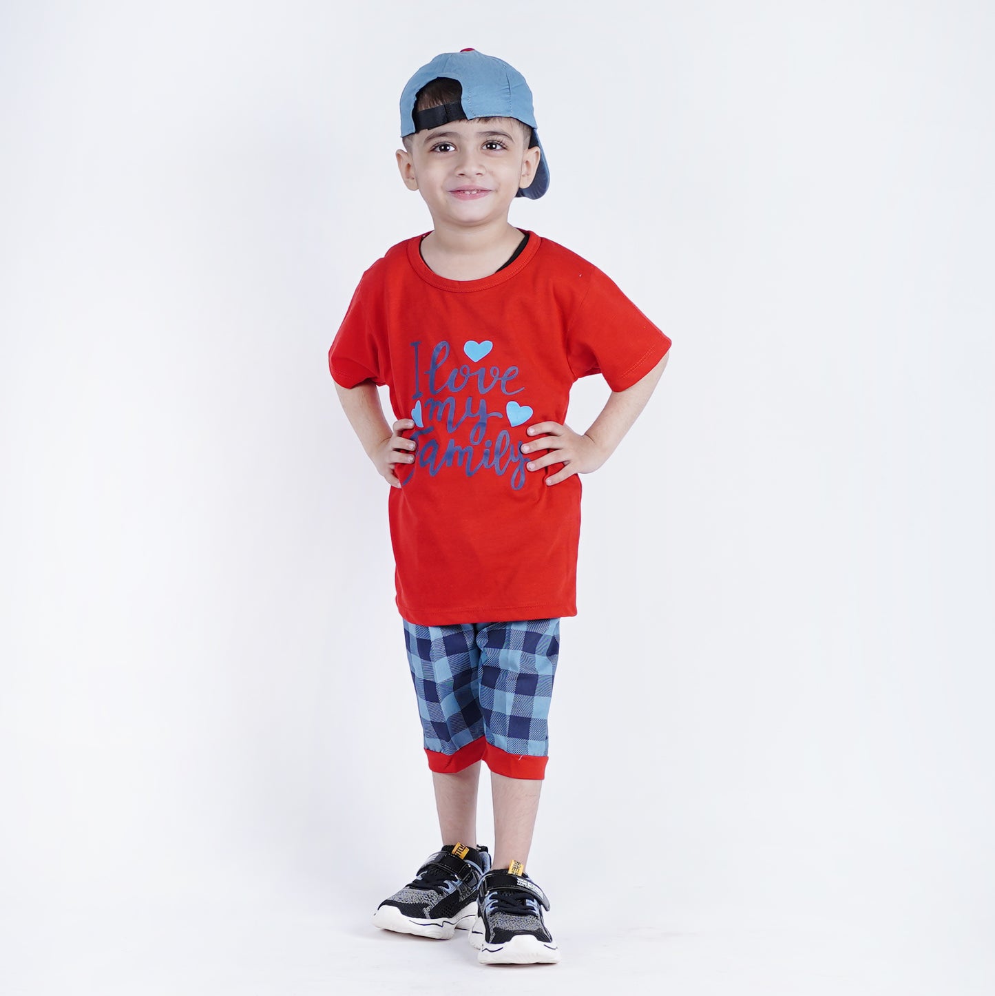 Boys I Love My Family Suit with Free Cap