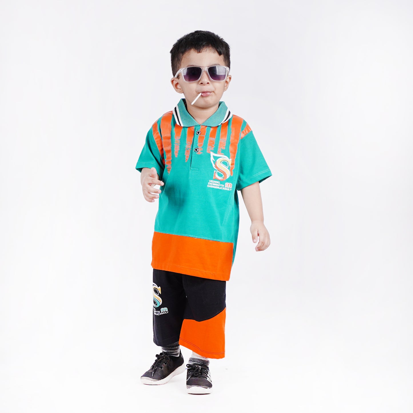 Boys Cute Colorful Polo Style Suit