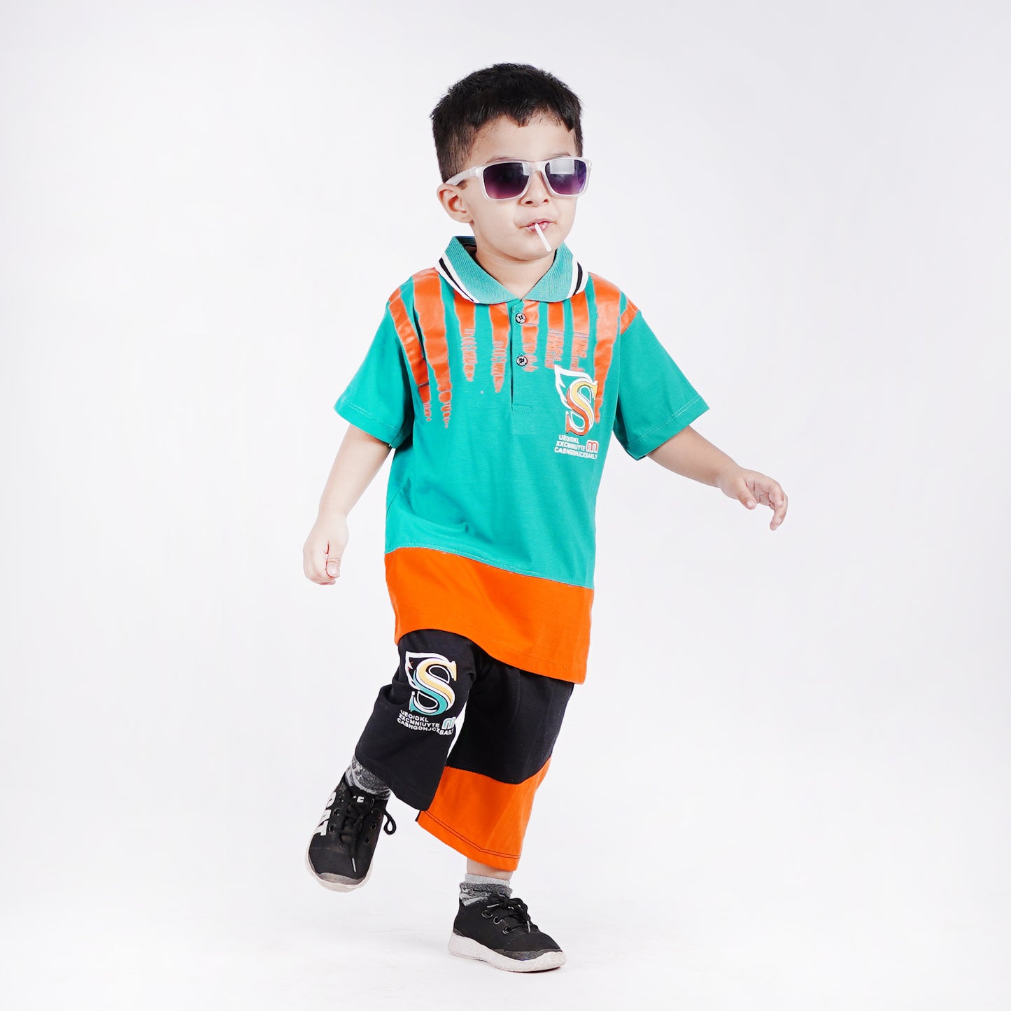 Boys Cute Colorful Polo Style Suit