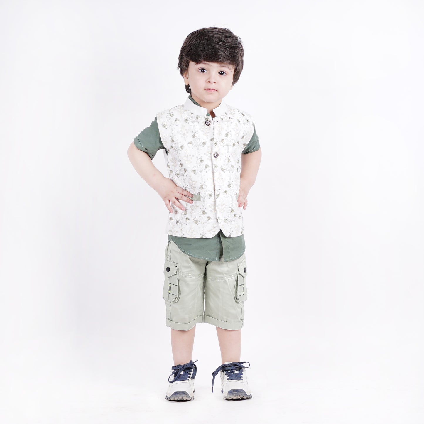 Boys 3pc Formal Shirt with Short