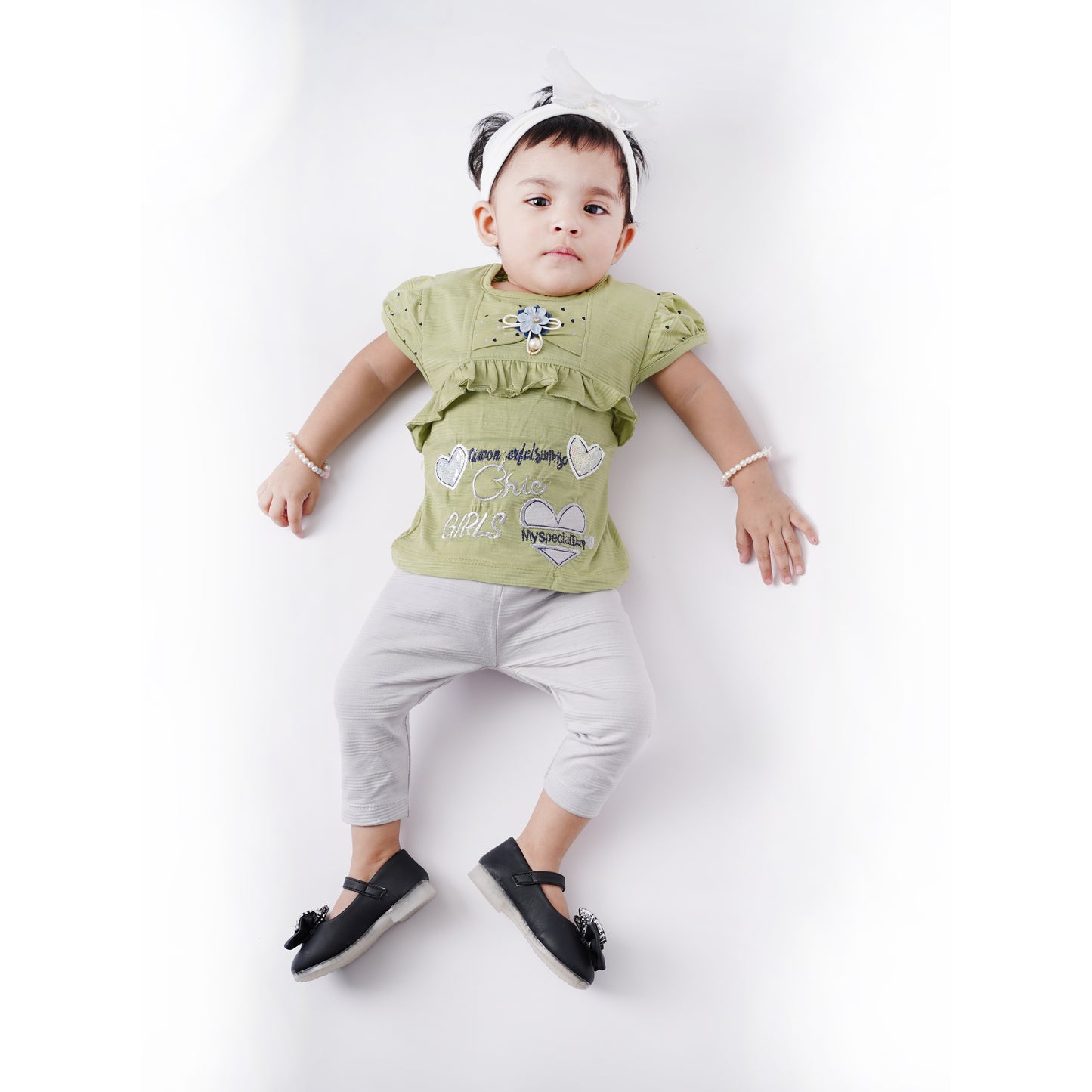 Girls Fancy Top with Plain Pajama
