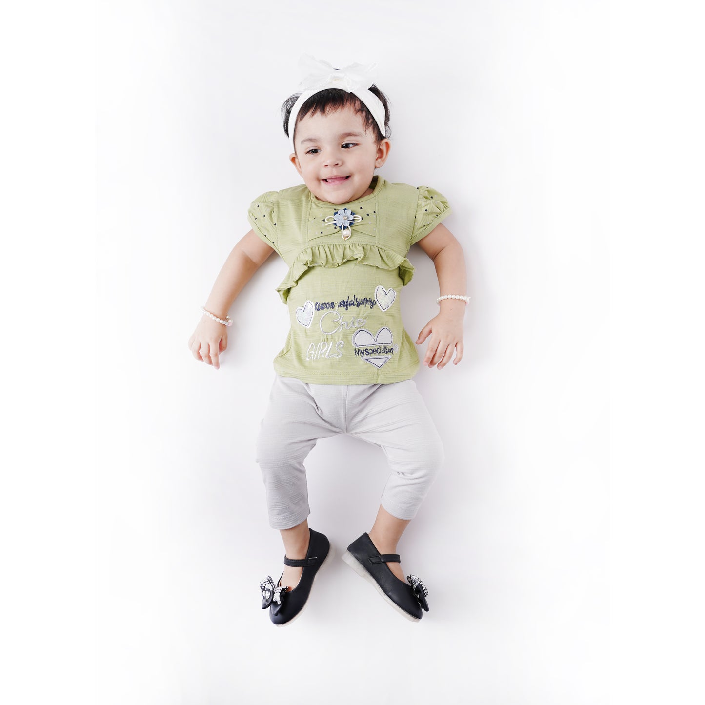 Girls Fancy Top with Plain Pajama