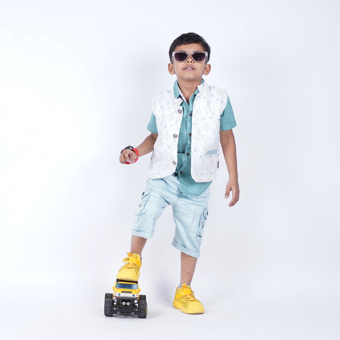 Boys 3pc Formal Shirt with Short