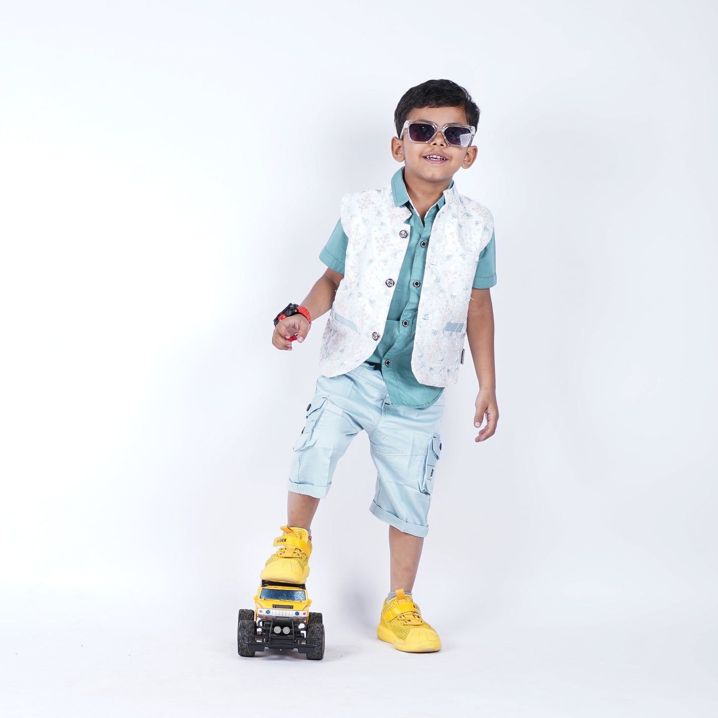 Boys 3pc Formal Shirt with Short