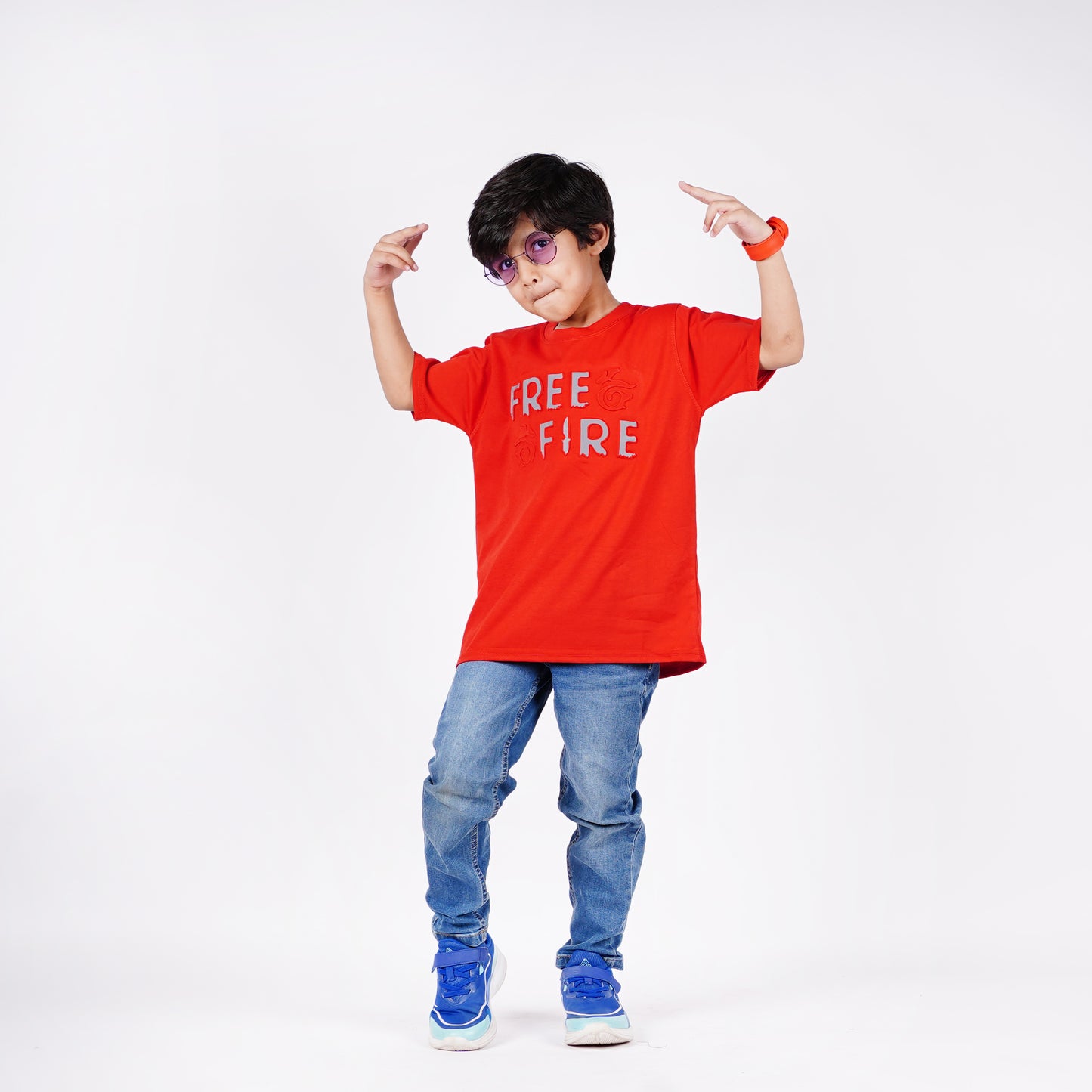 Boys Free Fire Logo Design Tshirt