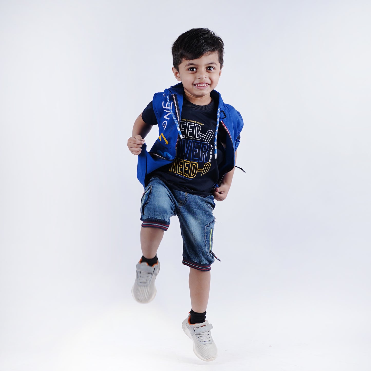 Boys 3pc T-Shirt with Sando Zipper & Short
