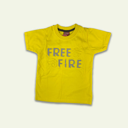 Boys Free Fire Logo Design Tshirt