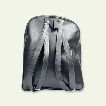Stylish Black Bag with Fluffy Keychain