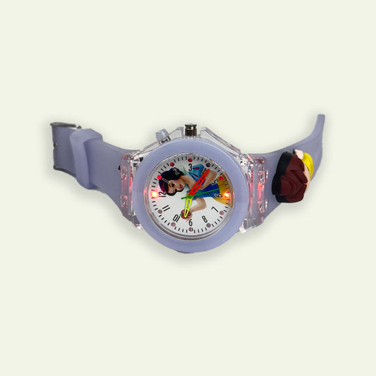 Stylish Watch for KIDS 3D Colorful Cartoon Character Wrist Watch with Glowing 7 Colors Light