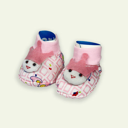 Baby White & Pink KING Socks Very Soft Stuff 2 - 6 Months