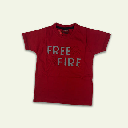 Boys Free Fire Logo Design Tshirt