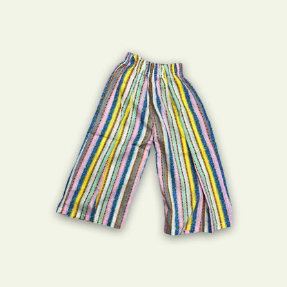 Girls Fancy Bow Tie Top with Stripes Pajama