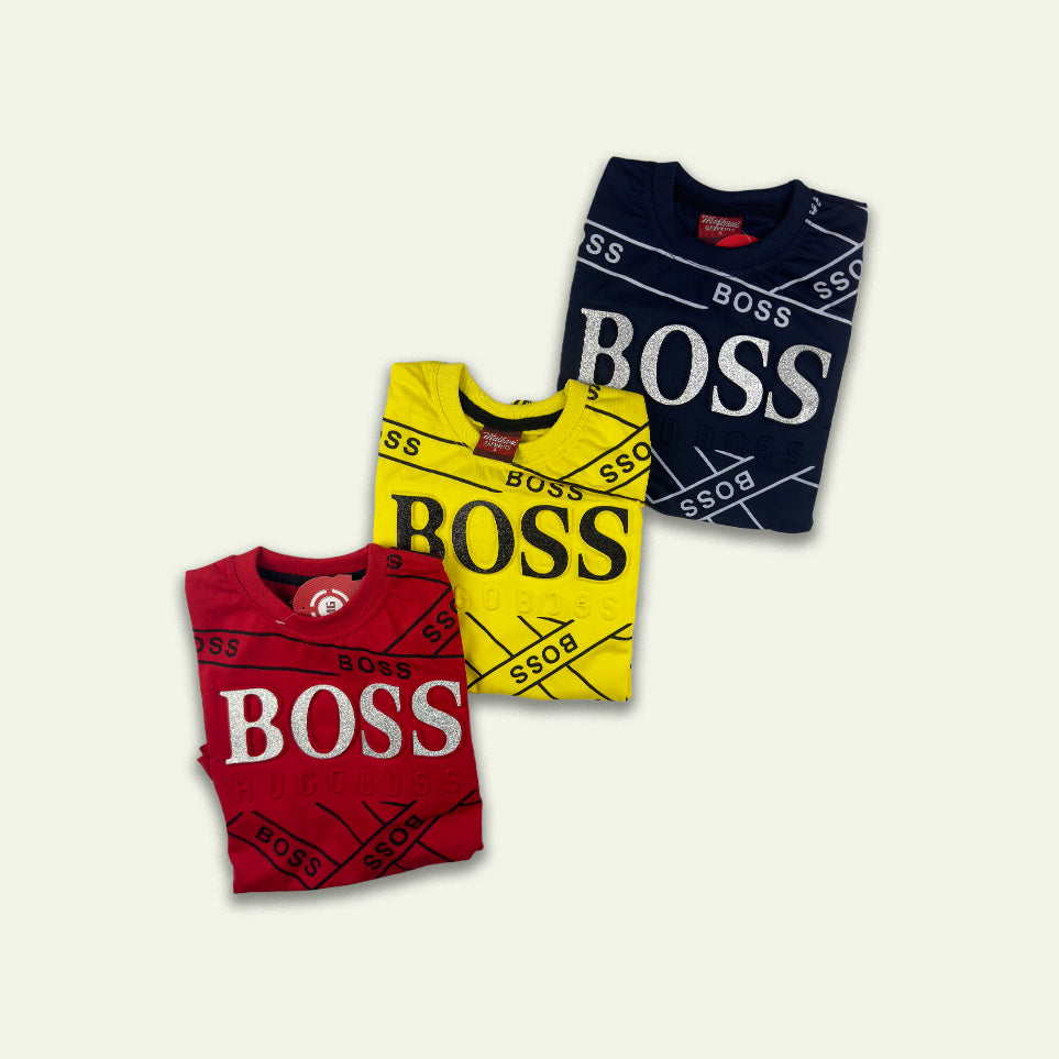 Boys Boss Logo Design Tshirt