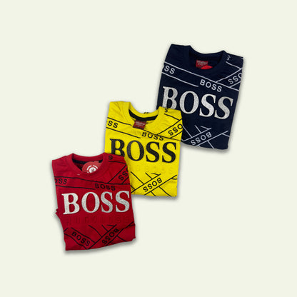 Boys Boss Logo Design Tshirt