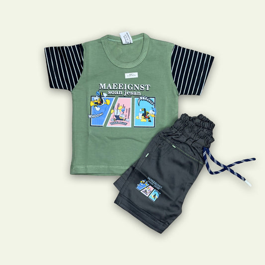Boys 2 Tone T-Shirt with Short