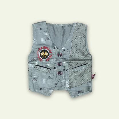 Boys Fancy 3pc Printed Shirt with Embroided Short