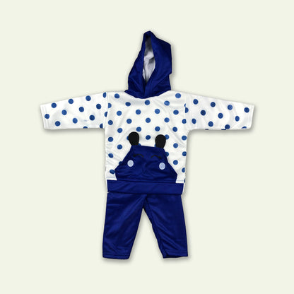 Girls Polka Dot Winter Hoodie Suit