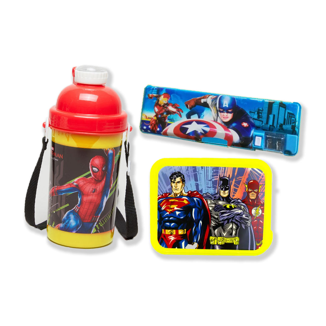 Avengers Bundle Offer Pencil Box / Lunch Box / Water Bottle