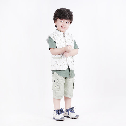 Boys 3pc Formal Shirt with Short