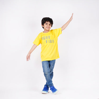 Boys Free Fire Logo Design Tshirt