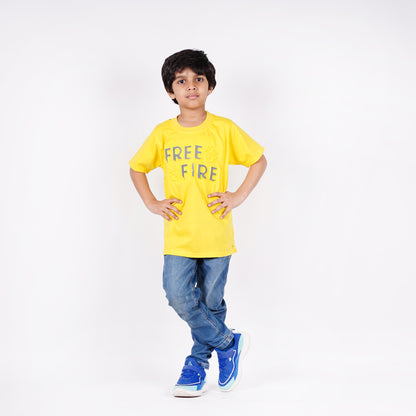 Boys Free Fire Logo Design Tshirt