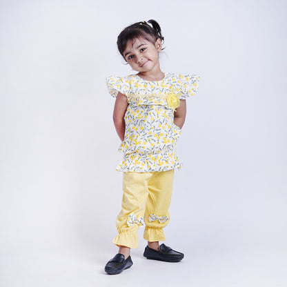 Girls Cute Floral Style Suit