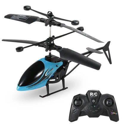 2 Way Remote Control Helicopter with Light Usb Charging Fall Resistant Mini Airplane